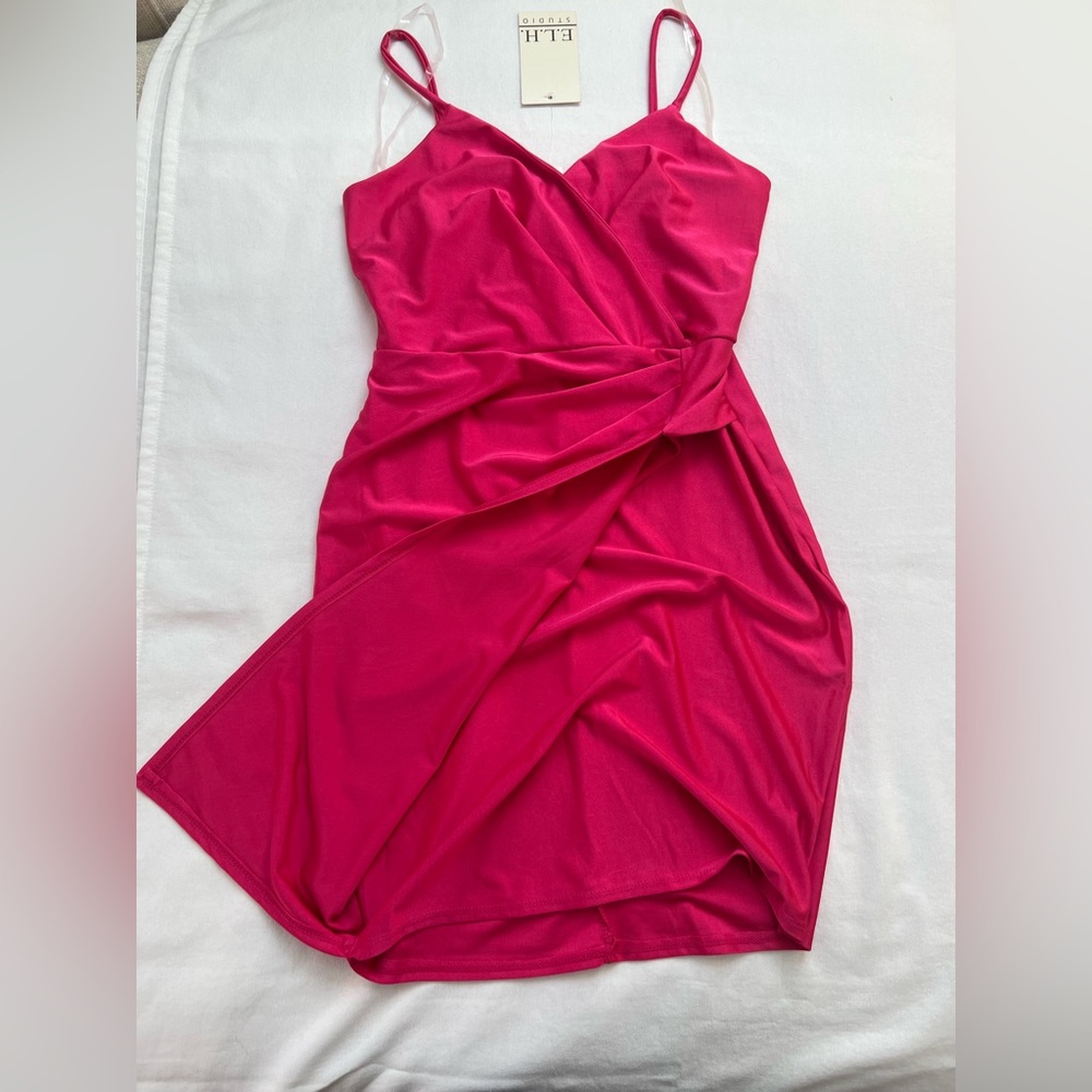 NWT-E.L.H Studio Pink Mini Dress. - Picture 6 of 7